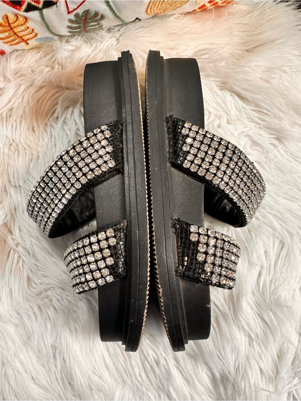 Bongo • Rhinestone Chunky Platform Slides - Picture 7 of 17
